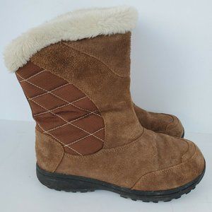 Columbia Women's Size 8 Warm-Lining Winter Fuzzy Slip-On Boots